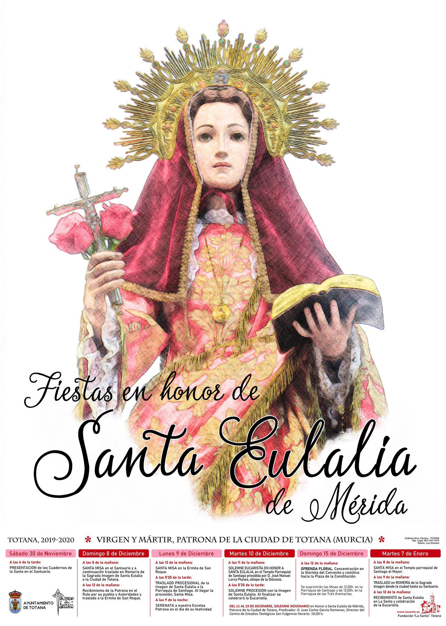 Fiestas patronales en honor a Santa Eulalia de Mérida 2020 Totana